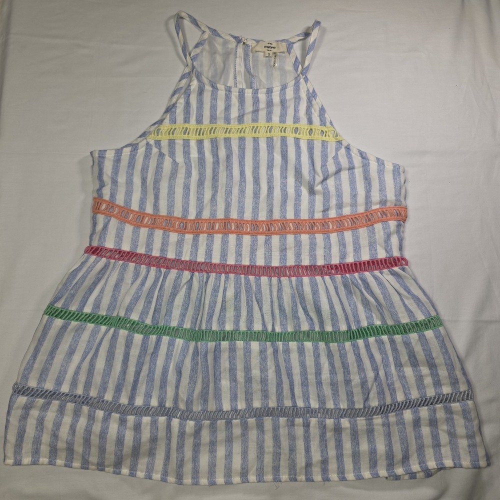 Entro womens sz Small sleeveless multicolor summer tank top
